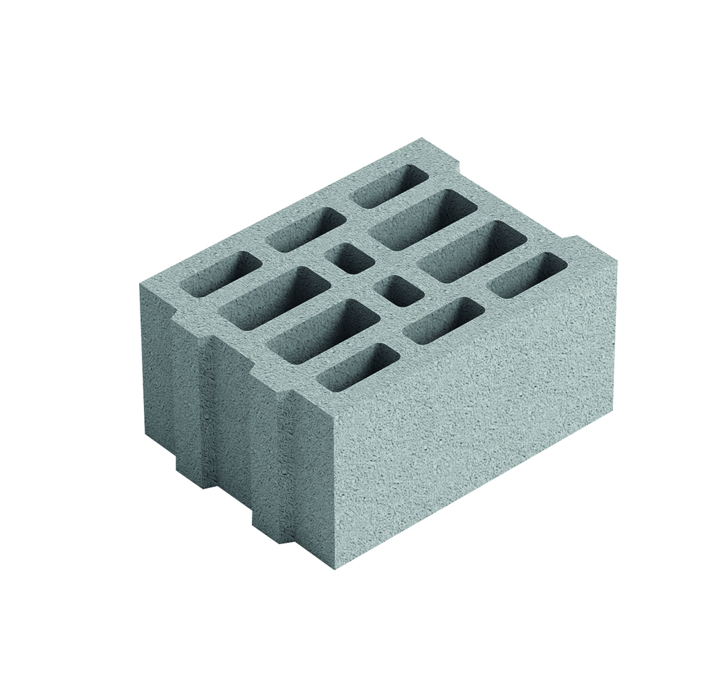 30x39x18,5 Dört Sıra 12 Boşluklu Geçmeli Bims Blok